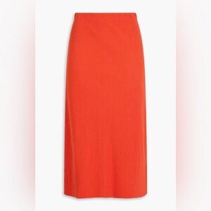 Vince Ribbed-knit‎ midi skirt Vibrant Orange Pencil Skirt Women’s Size Small